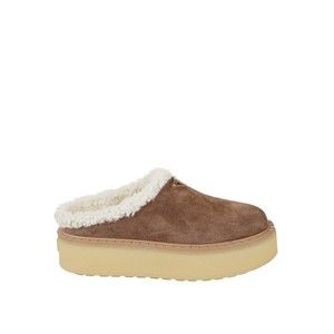 Prada Brown Suede Mules With Shearling Trim And Plush Lining - NWT